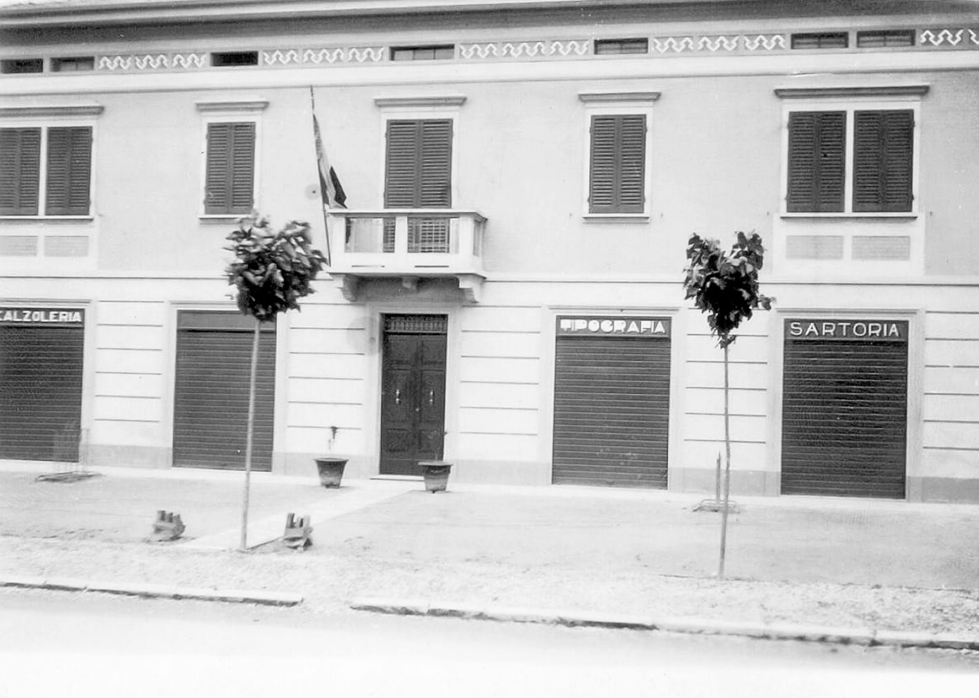 Frontale di casa Marvelli nei primi anni trenta